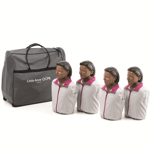 Laerdal Little Anne QCPR 4-pack, donkere huid € 1172.49