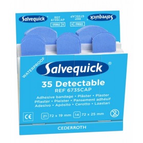1x Salvequick 6735 navulling 35 blauwe pleisters HACCP € 10.79