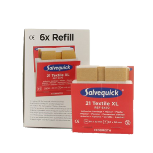 Salvequick 6pack - 6470 navulling 21 textiel XL € 32.16