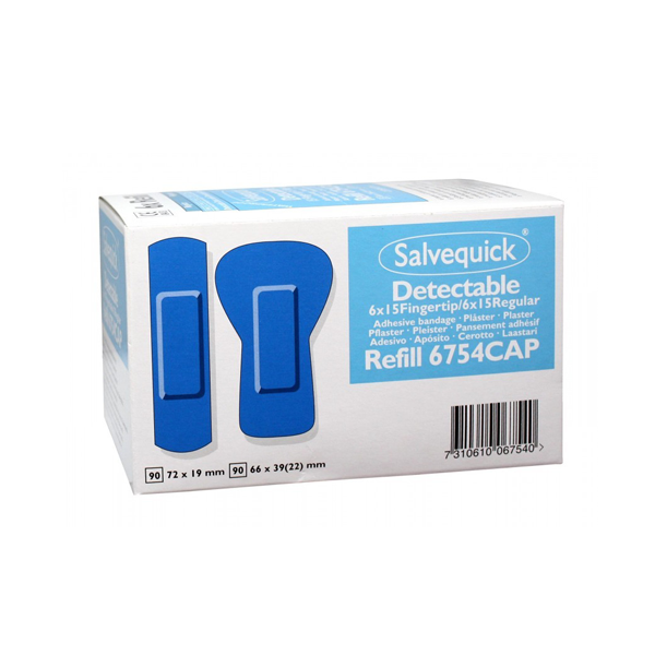 Salvequick 6pack - 6754 navul. 30 blauwe vingertop € 64.58